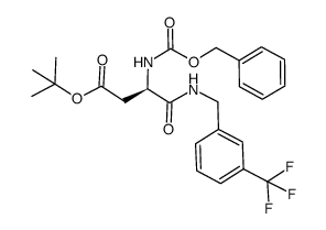 N-[(benzyloxy)carbonyl]-D-aspartic acid β-tert-butyl ester α-[3-(trifluoromethyl)benzyl]amide Structure
