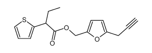 2-Thiophen-2-yl-butyric acid 5-prop-2-ynyl-furan-2-ylmethyl ester Structure