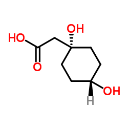 (cis-1,4-Dihydroxycyclohexyl)acetic acid Structure