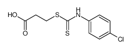 3-[(4-chloro-phenyl)-thiocarbamoylsulfanyl]-propionic acid结构式