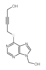 4-[9-(hydroxymethyl)purin-6-yl]sulfanylbut-2-yn-1-ol Structure