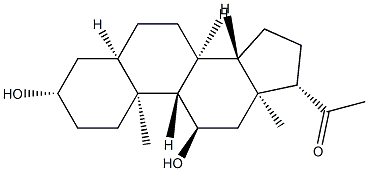 3β,11α-Dihydroxy-5β-pregnan-20-one structure