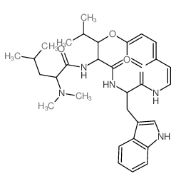 Pentanamide,2-(dimethylamino)-N-[7-(1Hindol- 3-ylmethyl)-3-(1-methylethyl)-5,8- dioxo-2-oxa-6,9-diazabicyclo[10.2.2]hexadeca- 10,12,14,15-tetraen-4-yl]-4-methyl- picture