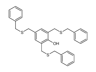 2,4,6-tris(benzylsulfanylmethyl)phenol结构式