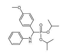 N-[di(propan-2-yloxy)phosphoryl-(4-methoxyphenyl)methyl]aniline Structure