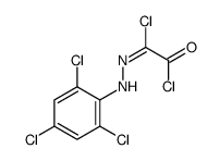 2-chloro-2-[(2,4,6-trichlorophenyl)hydrazinylidene]acetyl chloride结构式