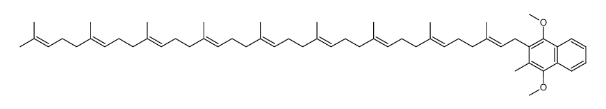 1,4-dimethoxy-2-methyl-3-((2E,6E,10E,14E,18E,22E,26E,30E)-3,7,11,15,19,23,27,31,35-nonamethylhexatriaconta-2,6,10,14,18,22,26,30,34-nonaen-1-yl)naphthalene结构式