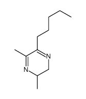 Pyrazine, 2,3-dihydro-2,6-dimethyl-5-pentyl- (9CI) structure
