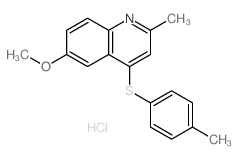 6-methoxy-2-methyl-4-(4-methylphenyl)sulfanyl-quinoline结构式
