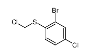 2-bromo-4-chloro-1-(chloromethylsulfanyl)benzene结构式