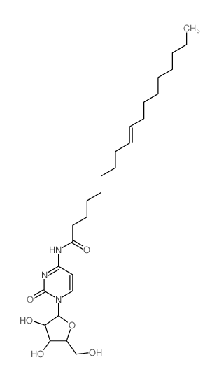 9-Octadecenamide, N-(1-b-D-arabinofuranosyl-1,2-dihydro-2-oxo-4-pyrimidinyl)-,(9Z)-结构式