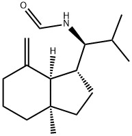 N-[(S)-2-Methyl-1-[(1R,7aα)-octahydro-3aα-methyl-7-methylene-1H-inden-1-yl]propyl]formamide结构式