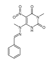 benzaldehyde methyl-(1-methyl-5-nitro-2,6-dioxo-1,2,3,6-tetrahydro-pyrimidin-4-yl)-hydrazone Structure