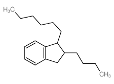 2-n-Butyl-1-n-hexyl-[2,3-dihydroindene] structure