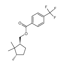 (1R,3S)-(4-trifluoromethyl-benzoyloxy)-(2,2,3-trimethyl-cyclopentyl)-methane结构式