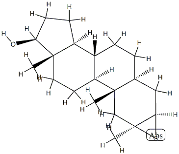 2β,3β-Epithio-2-methyl-5α-androstan-17β-ol结构式