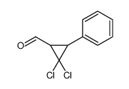 2,2-dichloro-3-phenylcyclopropane-1-carbaldehyde结构式