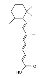 (2E,4E,6E,8E)-7-methyl-9-(2,6,6-trimethylcyclohex-1-enyl)nona-2,4,6,8-tetraenoic acid结构式