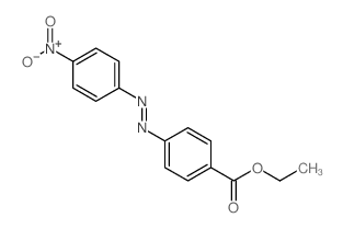 ethyl 4-(4-nitrophenyl)diazenylbenzoate结构式