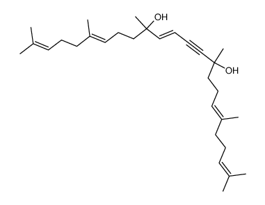 (6Z,11E,18Z)-2,6,10,15,19,23-Hexamethyl-tetracosa-2,6,11,18,22-pentaen-13-yne-10,15-diol结构式