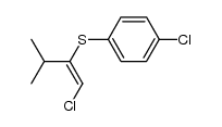 (E)-1-chloro-2-(4-chlorobenzenesulfenyl)-3-methyl-butene-1结构式