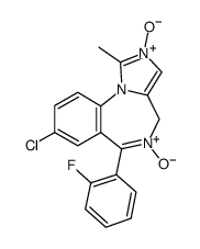 8-Chloro-6-(2-fluorophenyl)-1-methyl-4H-imidazo[1,5-a][1,4]benzodiazepine 2,5-Dioxide结构式