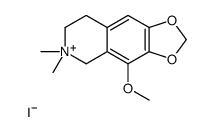 4-methoxy-6,6-dimethyl-7,8-dihydro-5H-[1,3]dioxolo[4,5-g]isoquinolin-6-ium,iodide Structure