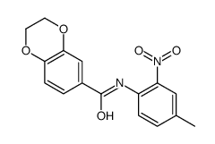 N-(4-methyl-2-nitrophenyl)-2,3-dihydro-1,4-benzodioxine-6-carboxamide Structure