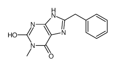 8-benzyl-1-methyl-3,7-dihydropurine-2,6-dione结构式