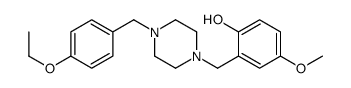 2-[[4-[(4-ethoxyphenyl)methyl]piperazin-1-yl]methyl]-4-methoxyphenol结构式