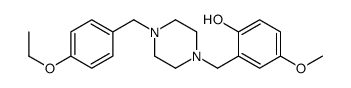 2-[[4-[(4-ethoxyphenyl)methyl]piperazin-1-yl]methyl]-4-methoxyphenol Structure