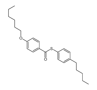 S-(4-pentylphenyl) 4-hexoxybenzenecarbothioate Structure