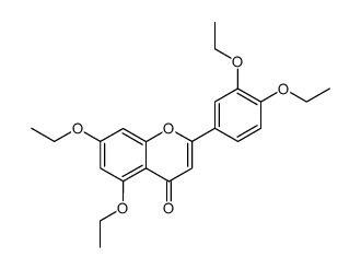 5,7-diethoxy-2-(3,4-diethoxy-phenyl)-chromen-4-one Structure