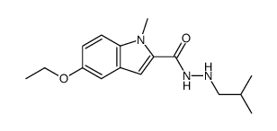 N2-Isobutyll-2-(1-methyl-5-ethoxyindolyl)-carbohydrazid结构式