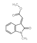 methyl 2-(1-methyl-2-oxo-indol-3-ylidene)acetate structure