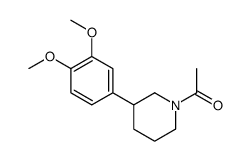 1-[3-(3,4-dimethoxyphenyl)piperidin-1-yl]ethanone结构式