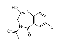 4-acetyl-7-chloro-1,3-dihydro-1,4-benzodiazepine-2,5-dione结构式