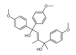 1,1,4-tris(4-methoxyphenyl)-3-methylpent-2-ene-1,4-diol结构式