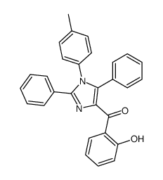 4-(o-hydroxybenzoyl)-2,5-diphenyl-1-(p-tolyl)imidazole结构式