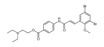 3,5-Dibrom-2-methoxy-zimtsaeure-<4-(2-diaethylamino-aethoxycarbonyl)-anilid> Structure