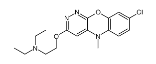 2-(8-chloro-5-methylpyridazino[3,4-b][1,4]benzoxazin-3-yl)oxy-N,N-diethylethanamine结构式