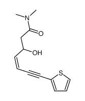 3-hydroxy-N,N-dimethyl-7-thiophen-2-ylhept-4-en-6-ynamide Structure