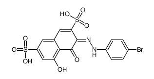 3-[(4-bromophenyl)hydrazinylidene]-5-hydroxy-4-oxonaphthalene-2,7-disulfonic acid结构式