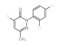 4-chloro-2-(2,4-dichlorophenyl)-6-methyl-pyridazin-3-one结构式