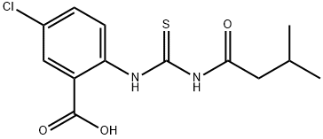 5-chloro-2-[[[(3-methyl-1-oxobutyl)amino]thioxomethyl]amino]-benzoic acid结构式