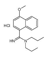 (4-methoxynaphthalene-1-carboximidoyl)-dipropylazanium,chloride Structure