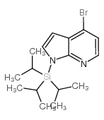 4-bromo-1-[tris(propan-2-yl)silyl]-1H-pyrrolo[2,3-b]pyridine structure