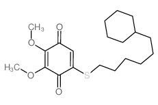 5-(6-cyclohexylhexylsulfanyl)-2,3-dimethoxy-cyclohexa-2,5-diene-1,4-dione结构式