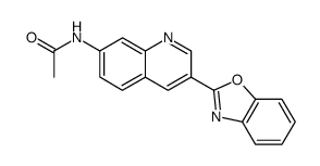 7-acetamido-3-benzoxazol-2-ylquinoline结构式