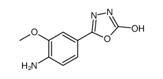 5-(4-amino-3-methoxyphenyl)-3H-1,3,4-oxadiazol-2-one结构式